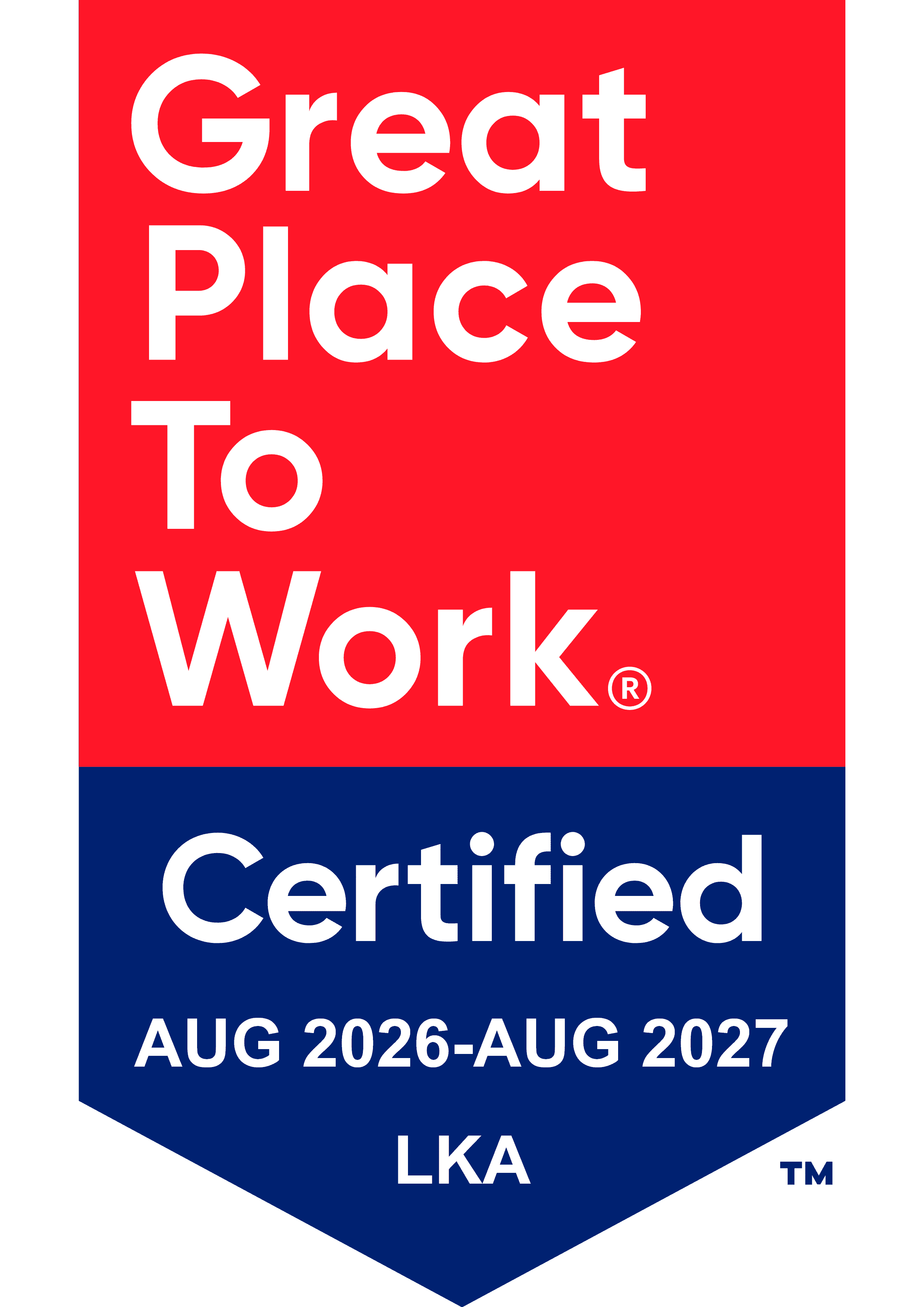 Great Place to Work Certificate 2026